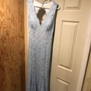 Light Blue Lace Gown